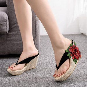 Crystal Queen flat sandals